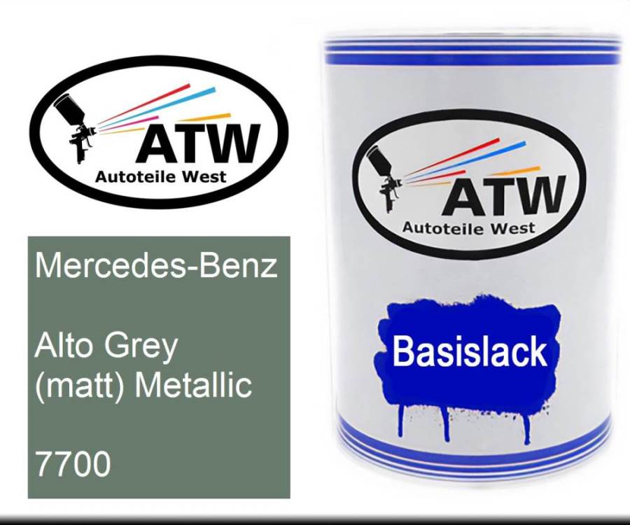 Mercedes-Benz, Alto Grey (matt) Metallic, 7700: 500ml Lackdose, von ATW Autoteile West.